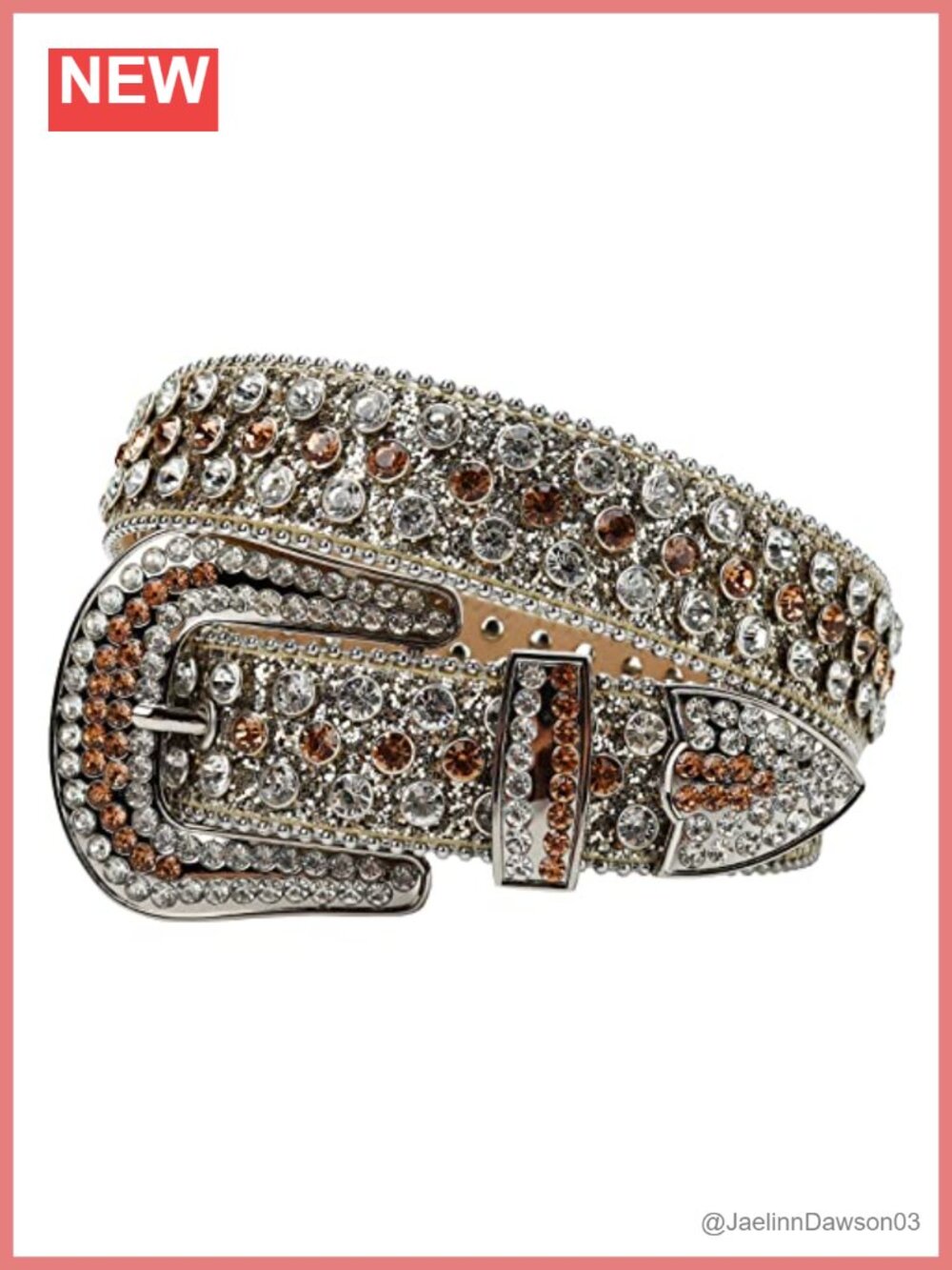 Rhinestone Belt Hand-Set Diamond Studded Microfiber Leather Western Punk Y2K